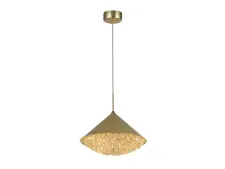 NEWPORT 8130 8132/S mat.light gold , Подвесной светильник , Matte light gold Clear crystal D20*H15,5/250 cm G9 2*40W