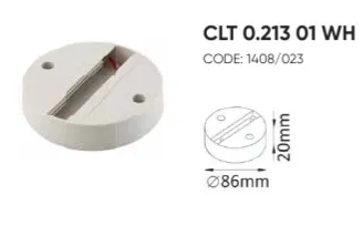 Основание для самостоятельного монтажа трековых однофазных светильников Crystal Lux CLT 0.213 01 WH | Дом Декора
