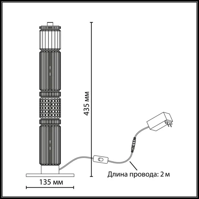 5456/15TL ODL_EX Настольная лампа LED 15W 4000K COLLIER L-VISION | Дом Декора