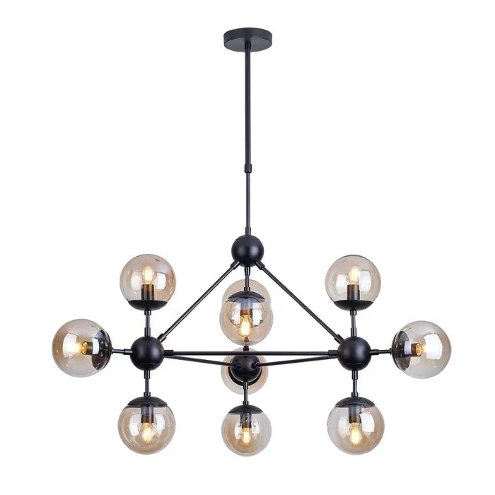 Люстра на штанге Arte Lamp BOLLA A1664SP-10BK | Дом Декора