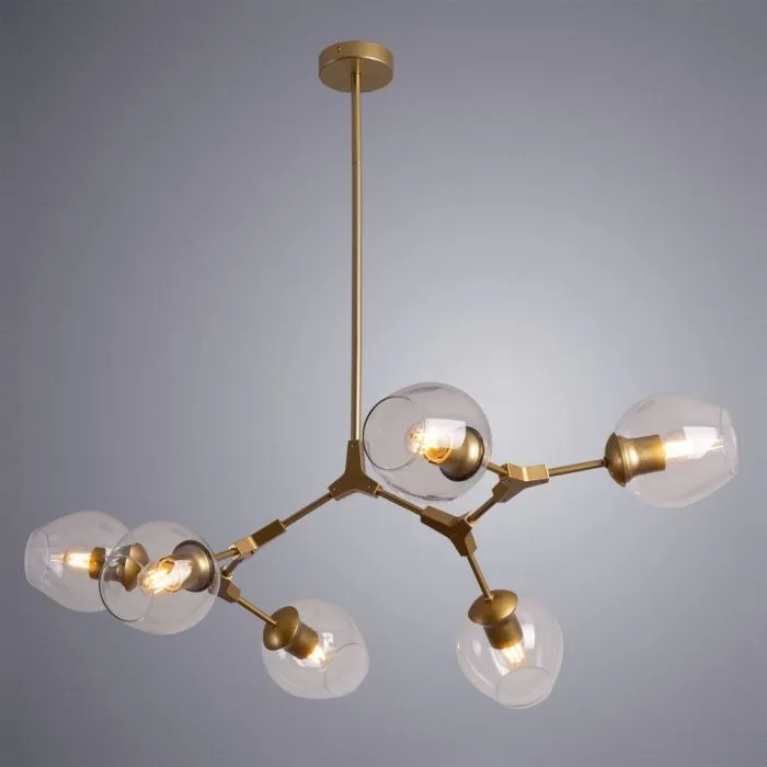 Люстра на штанге Arte Lamp YUKA A4103SP-6GO | Дом Декора