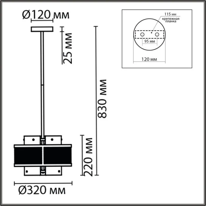 8007/3 LN Светильник E14 3*40Вт 220В IP20 MODERNI | Дом Декора