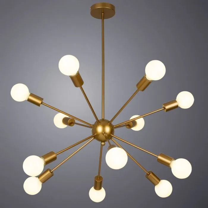 Люстра на штанге Arte Lamp ALASTOR A6702PL-12PB | Дом Декора