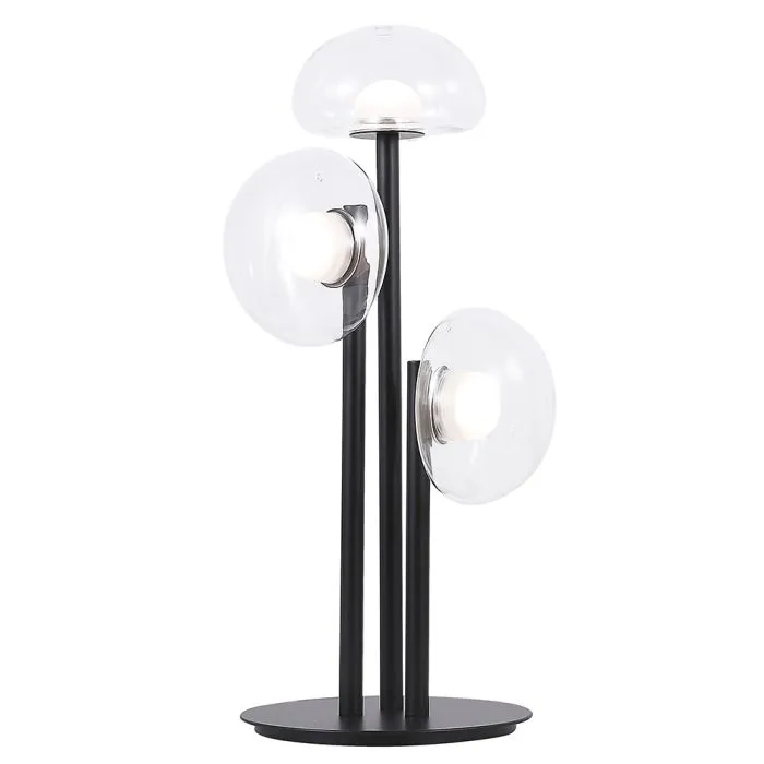 Настольная лампа Crystal Lux BOSQUE LG3 BLACK/TRANSPARENT | Дом Декора