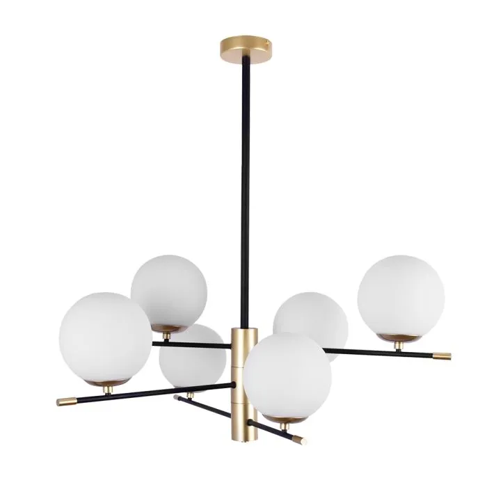 Люстра на штанге Arte Lamp ARKAB A2225LM-6BK | Дом Декора