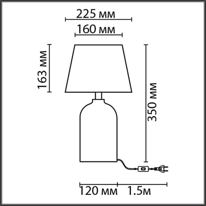 8217/1T LN Настольная лампа E27 1*60Вт 220В IP20 CLASSI | Дом Декора