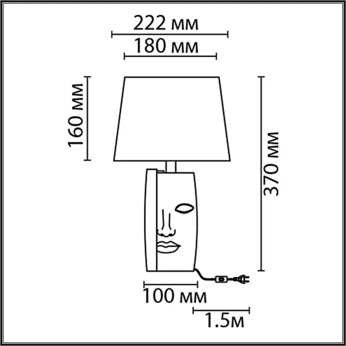 8210/1T LN Настольная лампа E27 1*60Вт 220В IP20 MODERNI | Дом Декора