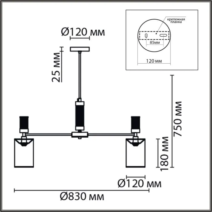 6585/8 LN Люстра E14 8*40Вт 220В IP20 MODERNI | Дом Декора