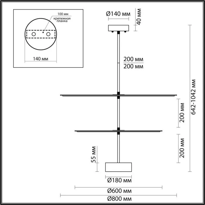 7035/20CA ODL Светильник LED 20Вт 3000К 220В IP20 L-VISION | Дом Декора