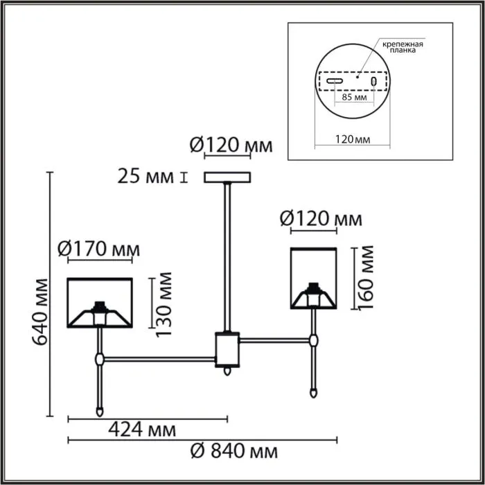 6589/8C LN Люстра E14 8*40Вт 220В IP20 CLASSI | Дом Декора