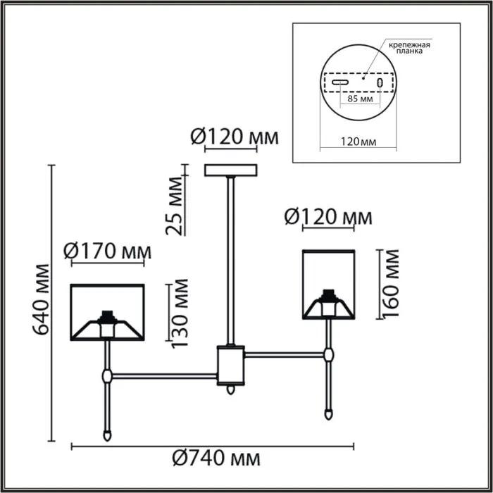 6589/6C LN Люстра E14 6*40Вт 220В IP20 CLASSI | Дом Декора