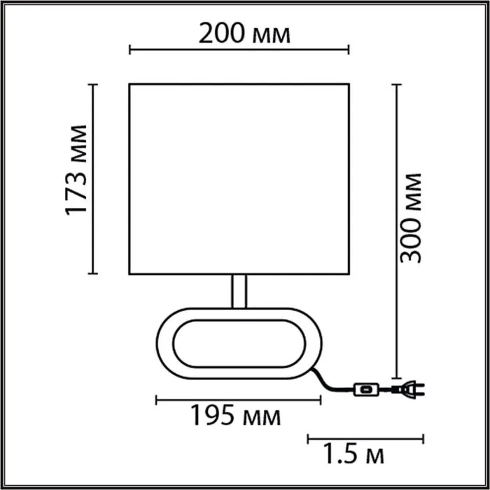 8200/1T LN Настольная лампа E27 1*60Вт 220В IP20 COUNTY | Дом Декора
