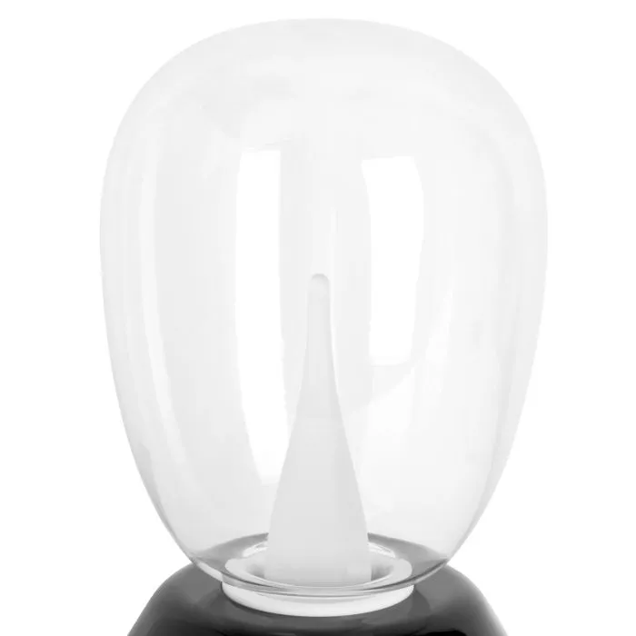 Настольная лампа диммируемая 10W 3000K прозрачный/черный Uovo III Lightstar 807907 | Дом Декора