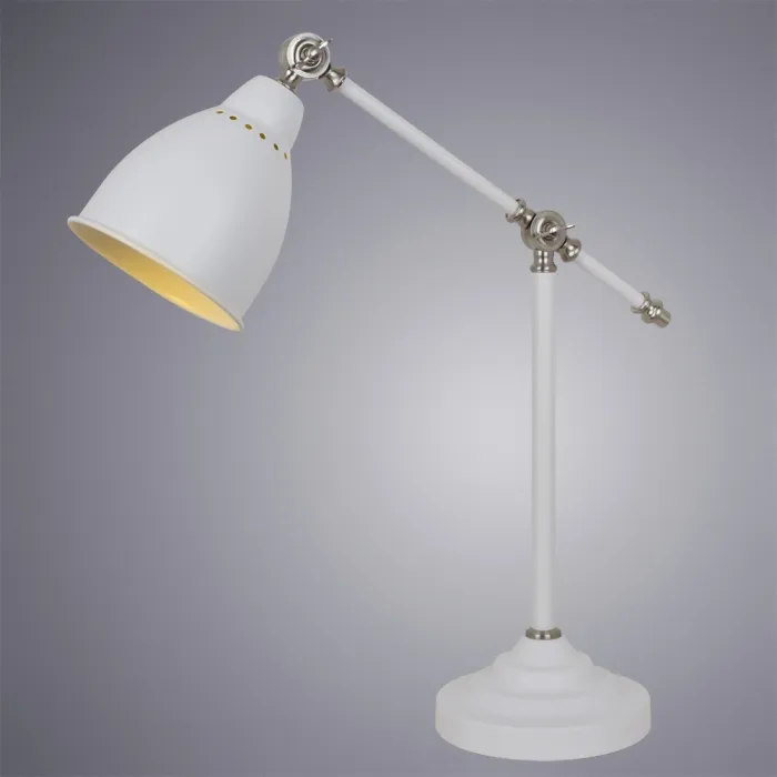 Офисная настольная лампа Arte Lamp BRACCIO A2054LT-1WH | Дом Декора