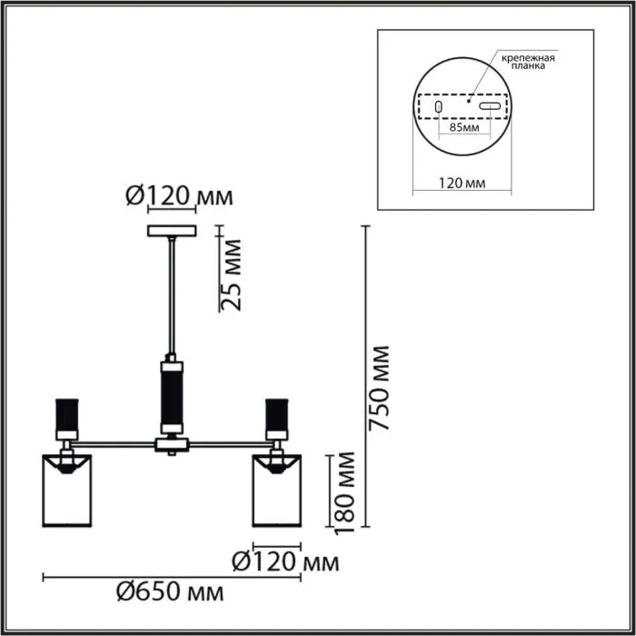 6585/5 LN Люстра E14 5*40Вт 220В IP20 MODERNI | Дом Декора