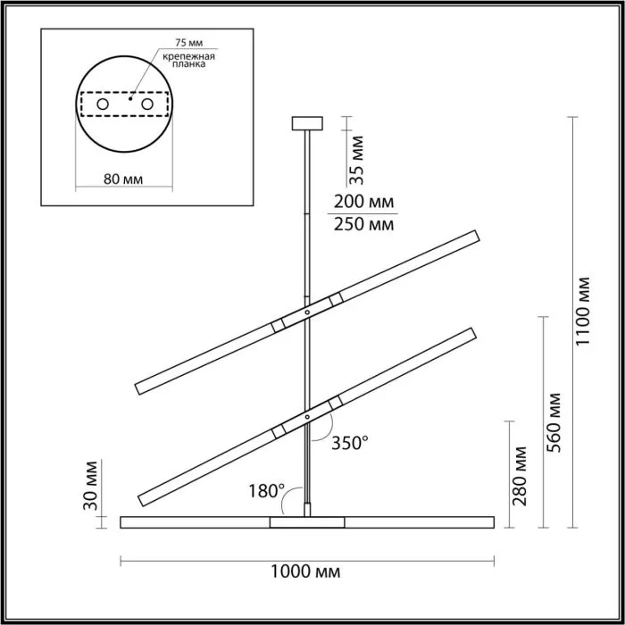 4306/6 ODL Светильник G9 6*40Вт 220В IP20 HIGHTECH | Дом Декора