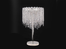 NEWPORT 10900 10903/T , Настольная лампа, Nickel Clear crystal D30*H50 cm G9 3*40W